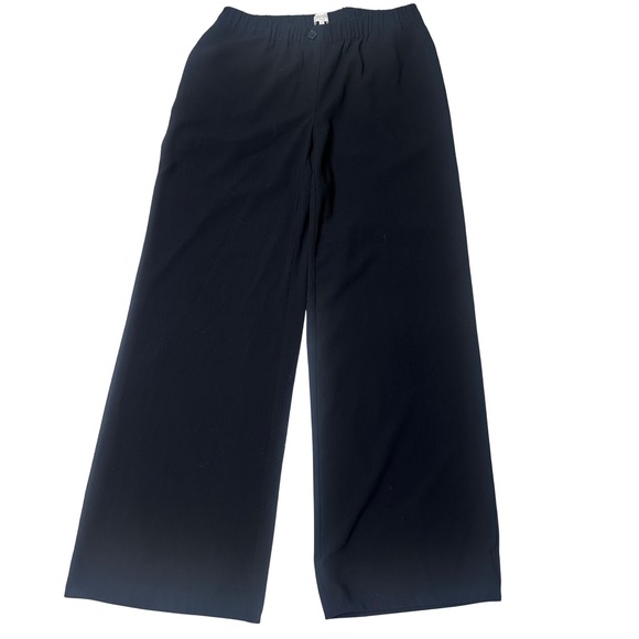 Laundry By Shelli Segal Pants - Laundry by Shelli Segal pull on elastic waist trousers black wide leg office 10